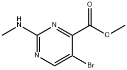 Метил 5-бром-2-(метиламино)пиримидин-4-карбоксилат структурированное изображение