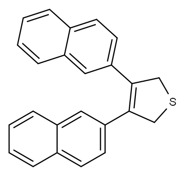 3,4-DI-NAPHTHALEN-2-YL-2,5-DIHYDRO-THIOPHENE Structure