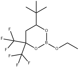 1,3,2-Dioxaborinane, 6-tert-butyl-2-methoxy-4,4-bis(trifluoromethyl)- Structure