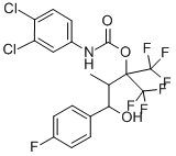 1,3-Butanediol, 1-(p-fluorophenyl)-2-methyl-4,4,4-trifluoro-3-(trifluo romethyl)-, 3,4-dichlorocarbanilate Structure