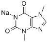 3,7-dihydro-3,7-dimethyl-1H-purine-2,6-dione, sodium salt  Structure