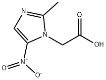 2-methyl-5-nitroimidazol-1-ylacetic acid 구조식 이미지