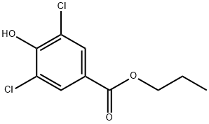 3,5-디클로로-4-하이드록시벤조산프로필에스테르 구조식 이미지