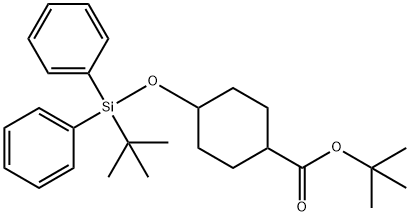 tert-Butyl 4-((tert-butyldiphenylsilyl)-oxy)cyclohexanecarboxylate Structure