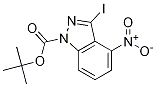 1H-INDAZOLE-1-CARBOXYLIC ACID, 3-IODO-4-NITRO-, 1,1-DIMETHYLETHYL ESTER- Structure