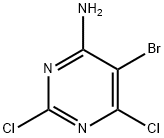 5-bromo-2,6-dichloro-pyrimidin-4-ylamine 구조식 이미지