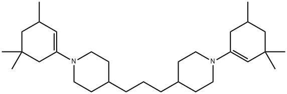 1-(3,3,5-trimethyl-1-cyclohexen-1-yl)-4-[3-[1-(3,5,5-trimethyl-1-cyclohexen-1-yl)-4-piperidyl]propyl]piperidine  구조식 이미지