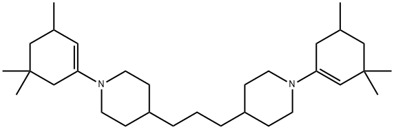 1-(3,3,5-trimethyl-1-cyclohexen-1-yl)-4-[3-[1-(3,5,5-trimethyl-1-cyclohexen-1-yl)-4-piperidyl]propyl]piperidine  Structure