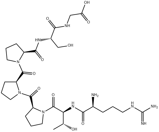 아르기닐-트레오닐-프롤릴-프롤릴-프롤릴-세릴-글리신 구조식 이미지