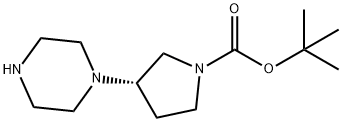 (S)-tert-butyl 3-(piperazin-1-yl) pyrrolidine-1-carboxylate Structure