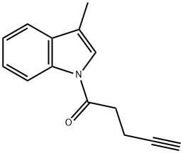 1-(3-Methyl-indol-1-yl)-pent-4-yn-1-one 구조식 이미지