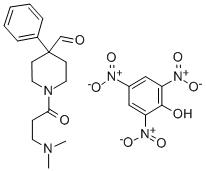 1-(3-(디메틸아미노)프로피오닐)-4-페닐-4-피페리딘카르복스알데히드picrate 구조식 이미지