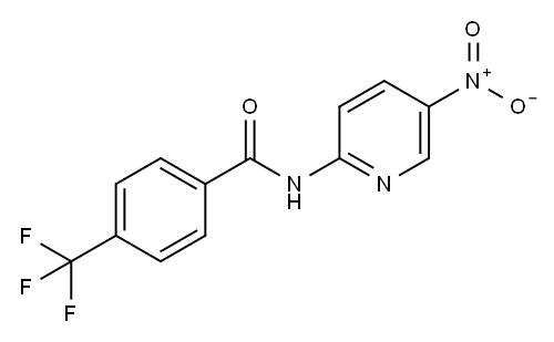 N-(5-nitro-2-pyridyl)-4-trifluoromethylbenzamide 구조식 이미지