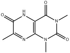 2,4,6(3H)-Pteridinetrione,  1,5-dihydro-1,3,7-trimethyl- Structure