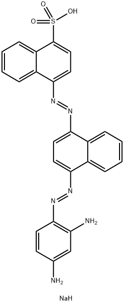 sodium 4-[[4-[(2,4-diaminophenyl)azo]naphthyl]azo]naphthalene-1-sulphonate  Structure