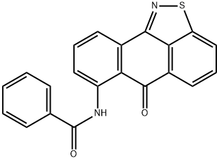 N-(6-옥소-6H-안트라[9,1-cd]이소티아졸-7-일)벤즈아미드 구조식 이미지