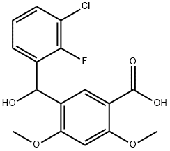 5-((3-chloro-2-fluorophenyl)(hydroxy)Methyl)-2,4-diMethoxybenzoic acid Structure