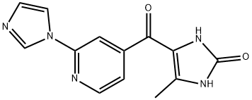 2H-Imidazol-2-one,  1,3-dihydro-4-[[2-(1H-imidazol-1-yl)-4-pyridinyl]carbonyl]-5-methyl- Structure