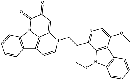 3-[2-(4,9-Dimethoxy-9H-pyrido[3,4-b]indol-1-yl)ethyl]-3H-indolo[3,2,1-de][1,5]naphthyridine-5,6-dione 구조식 이미지