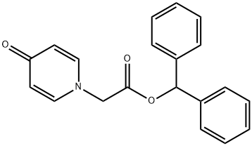 1(4H)-PYRIDINEACETIC ACID, 4-OXO-, DIPHENYLMETHYL ESTER Structure