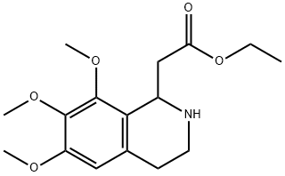 1-이소퀴놀린아세트산,1,2,3,4-테트라히드로-6,7,8-트리메톡시-,에틸에스테르 구조식 이미지