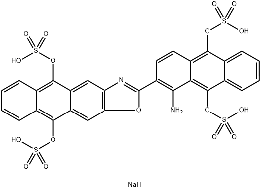 tetrasodium 2-[1-amino-9,10-bis(sulphonatooxy)-2-anthryl]anthra[2,3-d]oxazole-5,10-diyl bis(sulphate)  구조식 이미지