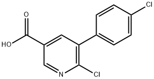 6-클로로-5-(4-클로로페닐)니코틴산 구조식 이미지