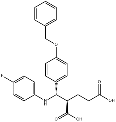 (2R)-2-[(S)-[(4-Fluorophenyl)aMino][4-(phenylMethoxy)phenyl]Methyl]pentanedioic Acid Structure
