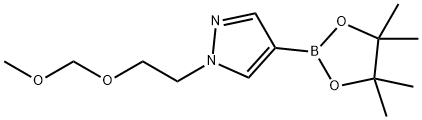 1-(2-(methoxymethoxy)ethyl)-4-(4,4,5,5-tetramethyl-1,3,2-dioxaborolan-2-yl)-1H-pyrazole 구조식 이미지