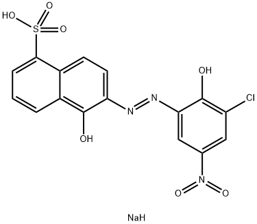 sodium 6-[(3-chloro-2-hydroxy-5-nitrophenyl)azo]-5-hydroxynaphthalene-1-sulphonate 구조식 이미지