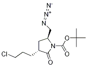 1-Pyrrolidinecarboxylic acid, 5-(azidoMethyl)-3-(3-chloropropyl)-2-oxo-, 1,1-diMethylethyl ester, (3R,5S) Structure