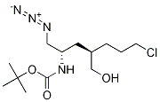 CarbaMic acid, N-[(1S,3R)-1-(azidoMethyl)-6-chloro-3-(hydroxyMethyl)hexyl]-, 1,1-diMethylethyl ester Structure