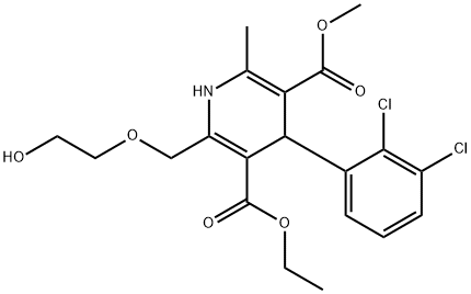 4-(2,3-dichlorophenyl)-3-(ethoxycarbonyl)-2-((2-hydroxyethoxy)methyl)-5-(methoxycarbonyl)-6-methyl-1,4-dihydropyridine Structure