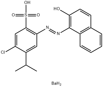 Bis[5-chloro-2-[(2-hydroxy-1-naphthalenyl)azo]-4-sec-propylbenzenesulfonic acid]barium salt 구조식 이미지