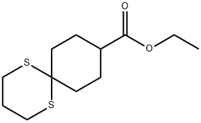 1,5-Dithiaspiro[5.5]undecane-9-carboxylic Acid Ethyl Ester 구조식 이미지