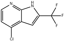 4-클로로-2-(트리플루오로메틸)-1H-피롤로[2,3-b]피리딘 구조식 이미지