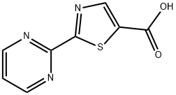2-(피리미딘-2-일)-1,3-티아졸-5-카르복실산 구조식 이미지