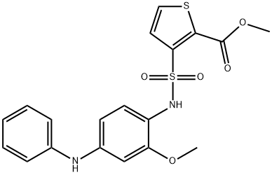 3-[[[2-Methoxy-4-(phenylamino)phenyl]amino]sulfonyl]-2-thiophenecarboxylicacidmethylester Structure