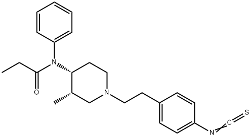N-[(3S,4R)-1-[2-(4-isothiocyanatophenyl)ethyl]-3-methyl-4-piperidyl]-N -phenyl-propanamide Structure