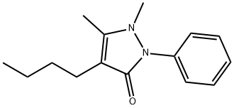 1-페닐-2,3-디메틸-4-n-부틸-5-피라졸론 구조식 이미지