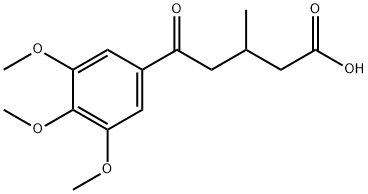 3-메틸-5-옥소-5-(3,4,5-트리메톡시페닐)발레릭산 구조식 이미지