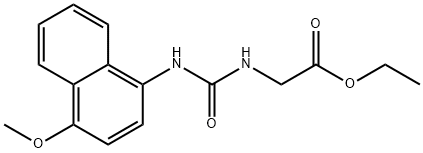 ethyl 2-[(4-methoxynaphthalen-1-yl)carbamoylamino]acetate Structure