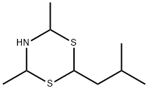 2-Isobutyl-4,6-dimethyldihydro-4H-1,3,5-dithiazine 구조식 이미지