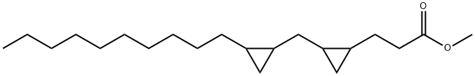 2-[(2-Decylcyclopropyl)methyl]cyclopropanepropionic acid methyl ester Structure