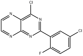 프테리딘,4-클로로-2-(5-클로로-2-플루오로페닐)- 구조식 이미지