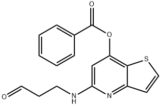 [5-(3-옥소프로필라미노)티에노[3,2-b]피리딘-7-일]벤조에이트 구조식 이미지