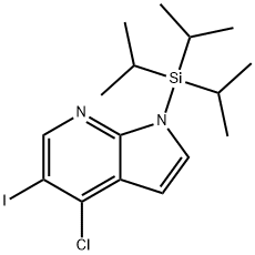 4-CHLORO-5-IODO-1-(TRIISOPROPYLSILYL)-1H-PYRROLO[2,3-B]PYRIDINE 구조식 이미지