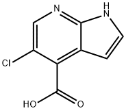 5-CHLORO-1H-PYRROLO[2,3-B]PYRIDINE-4-CARBOXYLICACID Structure