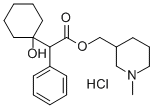 (1-Methyl-3-piperidyl)methyl-(1-hydroxycyclohexyl)phenylacetate hydroc hloride Structure