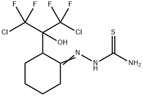 [[2-(1,3-dichloro-1,1,3,3-tetrafluoro-2-hydroxy-propan-2-yl)cyclohexylidene]amino]thiourea Structure